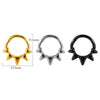 Stainless Steel Electroplated Pointed Cone And Arc Split Ring Jewelry Spider Design Earrings And Nose Ring