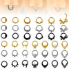 Stainless Steel Electroplated Pointed Cone And Arc Split Ring Jewelry Spider Design Earrings And Nose Ring