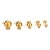 Stainless Steel Electroplated Semicircle Earrings