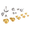 Stainless Steel Electroplated Semicircle Earrings