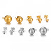 Stainless Steel Electroplated Semicircle Earrings