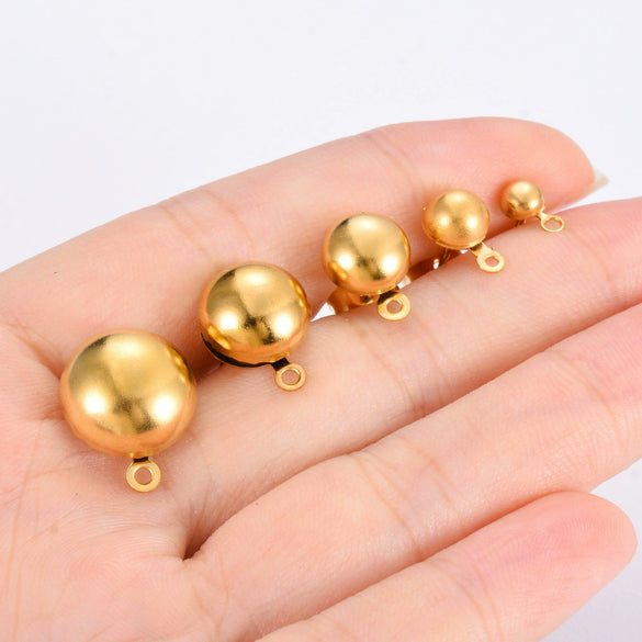 Stainless Steel Electroplated Semicircle Earrings