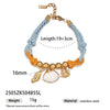 Stainless Steel Electroplated Shell Flower Conch Braided Bracelet For Women