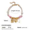 Stainless Steel Electroplated Shell Flower Conch Braided Bracelet For Women