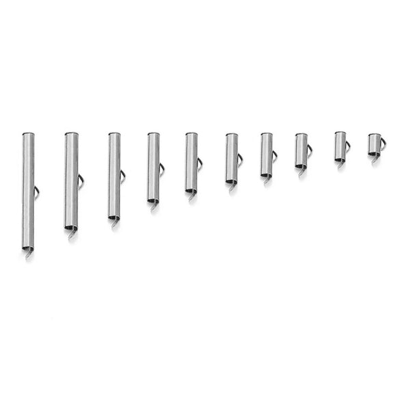 Stainless Steel Electroplated Sliding Buckle Belt Cover Connecting Pipe Sliding Pipe Clip Earrings Diy Accessories