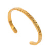 Stainless Steel Electroplated Small Hammer Pattern Opening Bracelet Jewelry