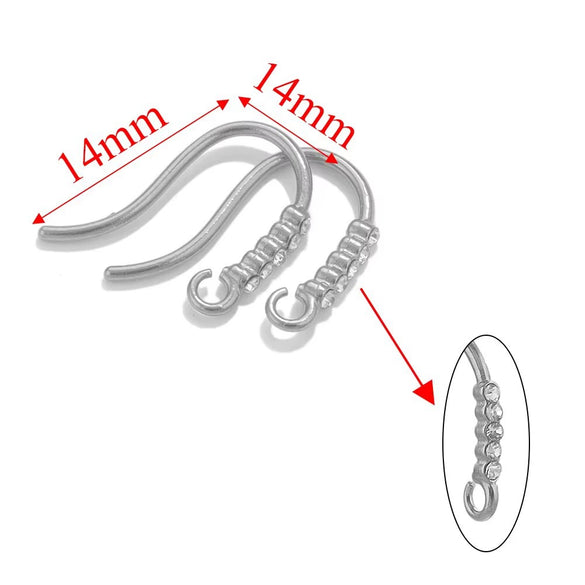 Stainless Steel Electroplated Soft Fish Ear Hooks Diy Handmade Earrings Jewelry Accessories