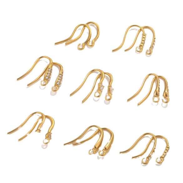 Stainless Steel Electroplated Soft Fish Ear Hooks Diy Handmade Earrings Jewelry Accessories