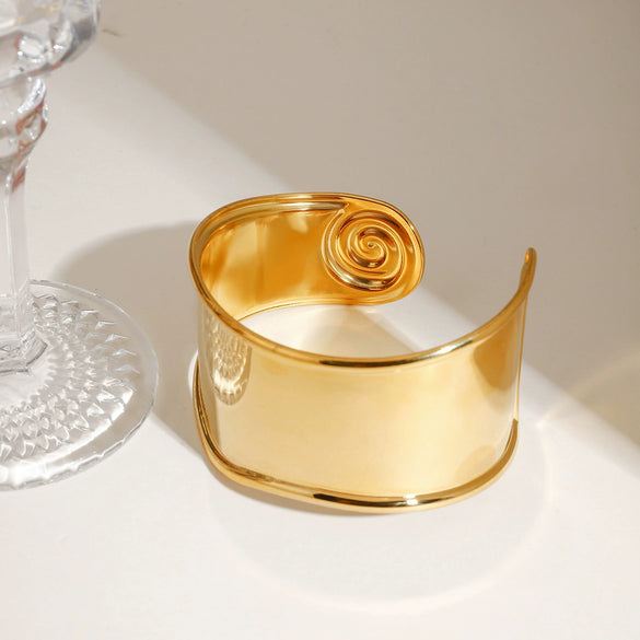 Stainless Steel Electroplated Spiral Gap Open Women's Fashion Jewelry Bracelet