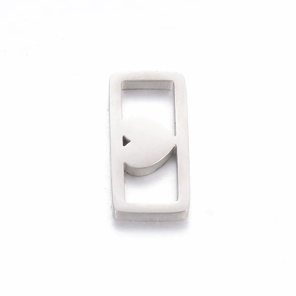 Stainless Steel Electroplated Square Hollow Four Leaf Clover Love Star Pendant Diy Woven Bracelet Accessories