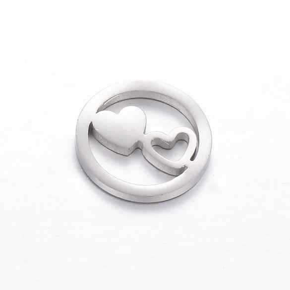 Stainless Steel Electroplated Square Hollow Four Leaf Clover Love Star Pendant Diy Woven Bracelet Accessories
