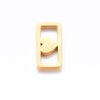 Stainless Steel Electroplated Square Hollow Four Leaf Clover Love Star Pendant Diy Woven Bracelet Accessories