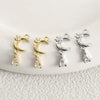 Stainless Steel Electroplated Star Moon Water Drop Zircon Pendant Earrings Accessories Material