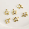 Stainless Steel Electroplated Star Moon Water Drop Zircon Pendant Earrings Accessories Material