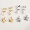 Stainless Steel Electroplated Star Moon Water Drop Zircon Pendant Earrings Accessories Material
