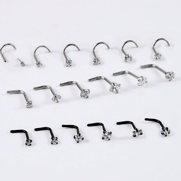 Stainless Steel Electroplated Star Shaped Nose Stud Piercing Accessory