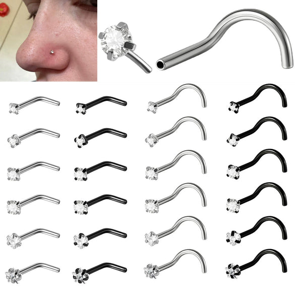 Stainless Steel Electroplated Star Shaped Nose Stud Piercing Accessory