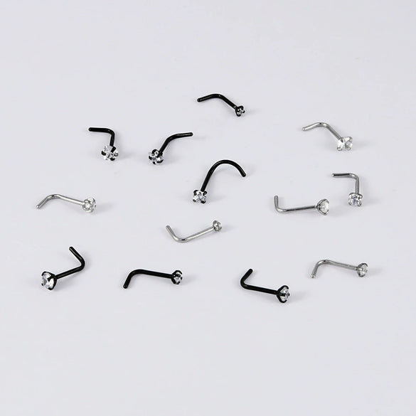 Stainless Steel Electroplated Star Shaped Nose Stud Piercing Accessory