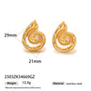 Stainless Steel Electroplated Starfish Inlaid Zircon Ocean Series Women's Earrings