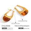 Stainless Steel Electroplating Double Flower Retro Style Earrings For Women