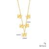 Stainless Steel Elegant Simple Style Butterfly Plating Necklace