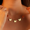 Stainless Steel Elegant Simple Style Butterfly Plating Necklace