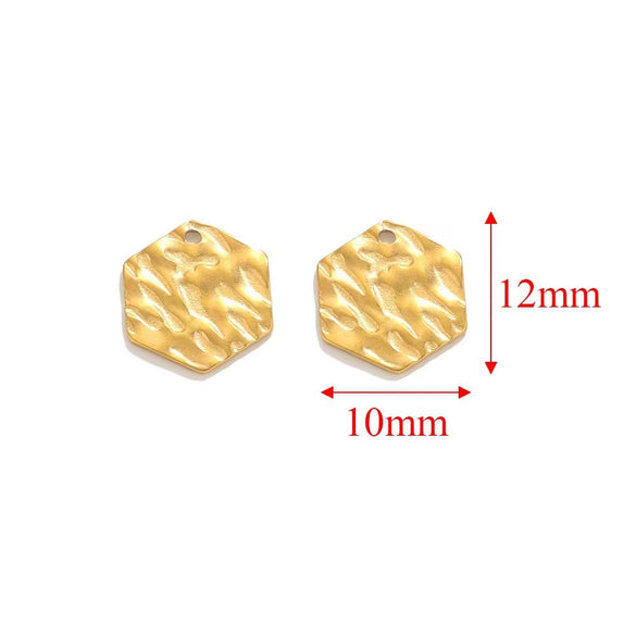Stainless Steel Embossed Geometric Totem Jewelry Connection Accessories Pendant For Bracelet And Necklace
