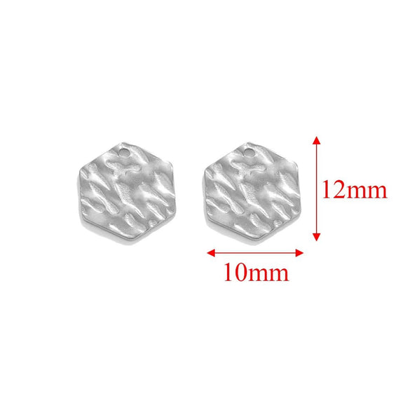 Stainless Steel Embossed Geometric Totem Jewelry Connection Accessories Pendant For Bracelet And Necklace