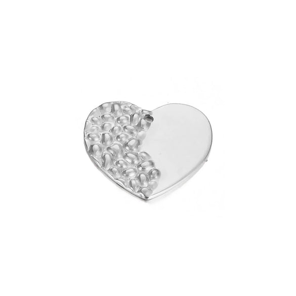 Stainless Steel Embossed Love Heart Electroplated Earrings Jewelry Accessories