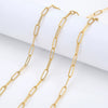 Stainless Steel Embossed Oval Cross Hip Hop Chain Necklace With Electroplating