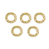 Stainless Steel Embossed Pleated Double Hole Round Jewelry Pendant For Diy Necklace Bracelet Clothing Accessories Ring With Electroplating