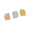 Stainless Steel Embossed Round Cake Beads Jewelry Accessories For Diy Necklace Bracelet Pendant