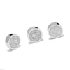 Stainless Steel Embossed Round Cake Beads Jewelry Accessories For Diy Necklace Bracelet Pendant