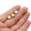 Stainless Steel Embossed Round Cake Beads Jewelry Accessories For Diy Necklace Bracelet Pendant