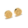 Stainless Steel Embossed Round Cake Beads Jewelry Accessories For Diy Necklace Bracelet Pendant
