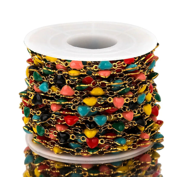 Stainless Steel Enamel Electroplated Jewelry Chain For Necklace And Bracelet