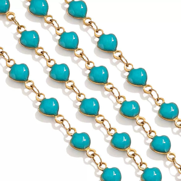 Stainless Steel Enamel Electroplated Jewelry Chain For Necklace And Bracelet