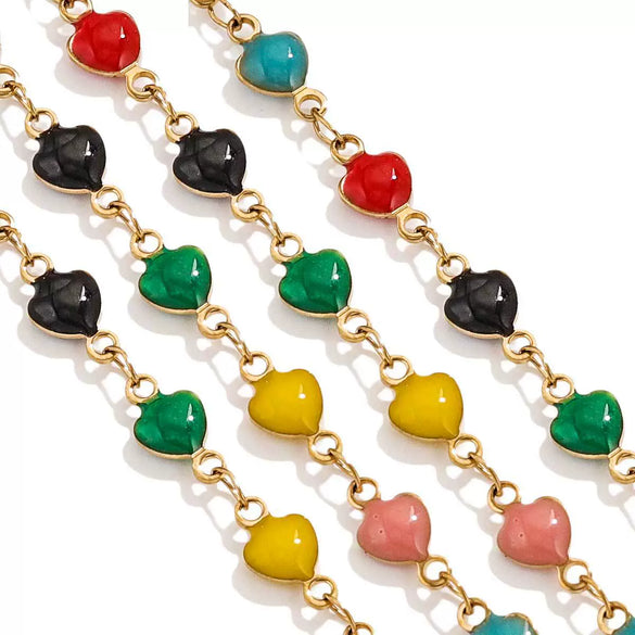 Stainless Steel Enamel Electroplated Jewelry Chain For Necklace And Bracelet