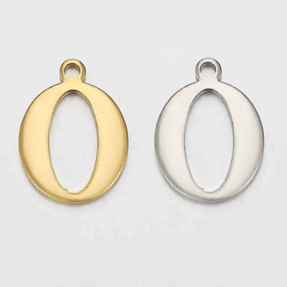 Stainless Steel English Letter Pendant Electroplated Gold Necklace Accessories