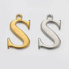 Stainless Steel English Letter Pendant Electroplated Gold Necklace Accessories