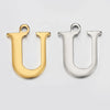 Stainless Steel English Letter Pendant Electroplated Gold Necklace Accessories