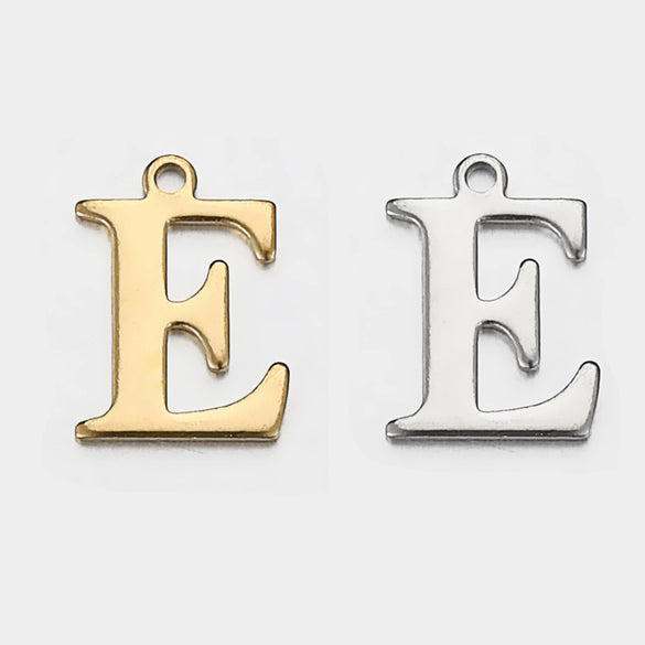 Stainless Steel English Letter Pendant Electroplated Gold Necklace Accessories