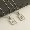 Stainless Steel English Letter Pendant Necklace For Women Polished Style