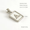 Stainless Steel English Letter Pendant Necklace For Women Polished Style
