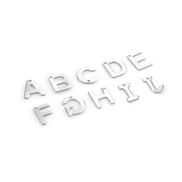 Stainless Steel English Letters Pendant Electroplated Minimalist Style Diy Jewelry Accessories