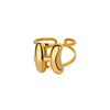 Stainless Steel English Letters Ring Unisex Opening Adjustable Electroplated Minimalist Style