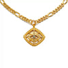 Stainless Steel Evil Eye Pendant With Star And Drop Shape Pattern Vacuum Plated 18K Gold Color