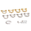 Stainless Steel Exotic Ushape Diamond Microembedded Earrings For Body Piercing Jewelry