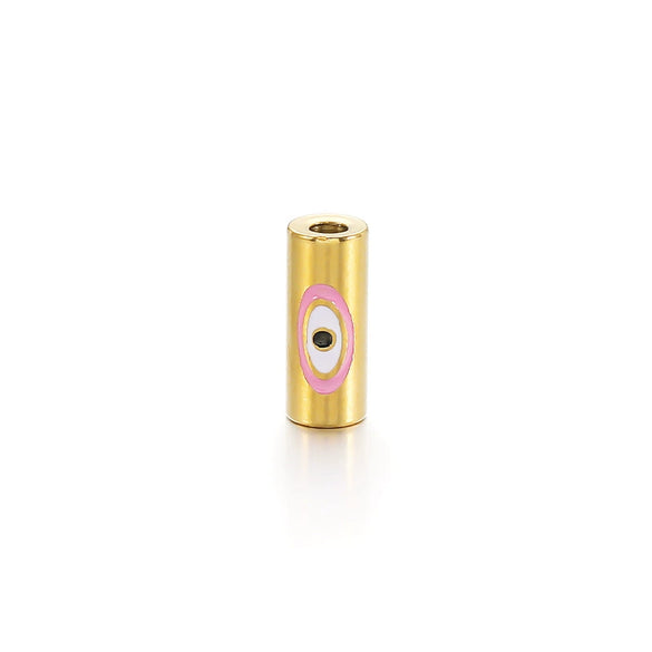 Stainless Steel Eye Cylindrical Loose Beads Dripping Oil Jewelry