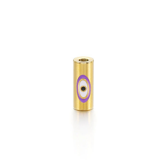 Stainless Steel Eye Cylindrical Loose Beads Dripping Oil Jewelry
